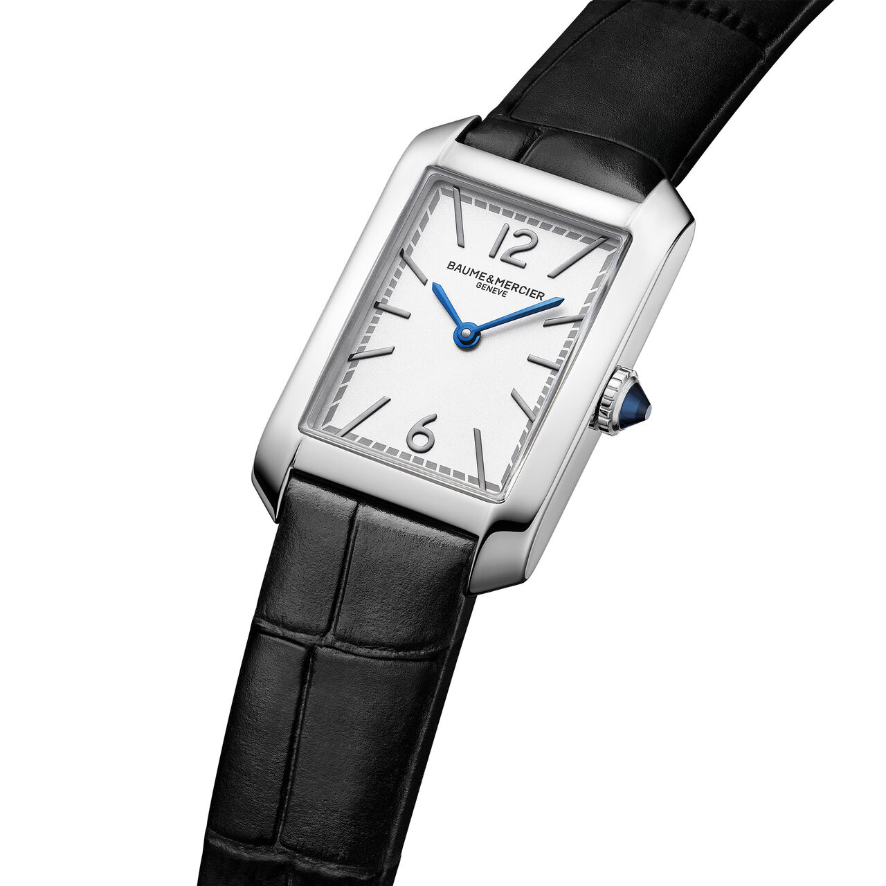 Women's Baume & Mercier Hampton Quartz 35 X 22 mm Stainless Steel watch, side view image number 2